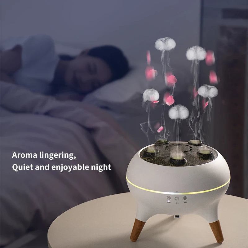 dynamic jellyfish air humidifier-Diffuser Follow Sounds Spray Mist Maker Fogger Aroma Essential Oil Diffuser